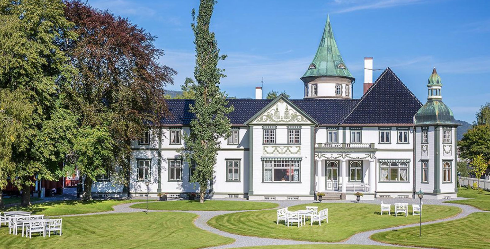 Image of hotele exterior detail Bårdshaug Herregård, 1890, Member of Historic Hotels Worldwide, in Orkanger, Norway, Discover