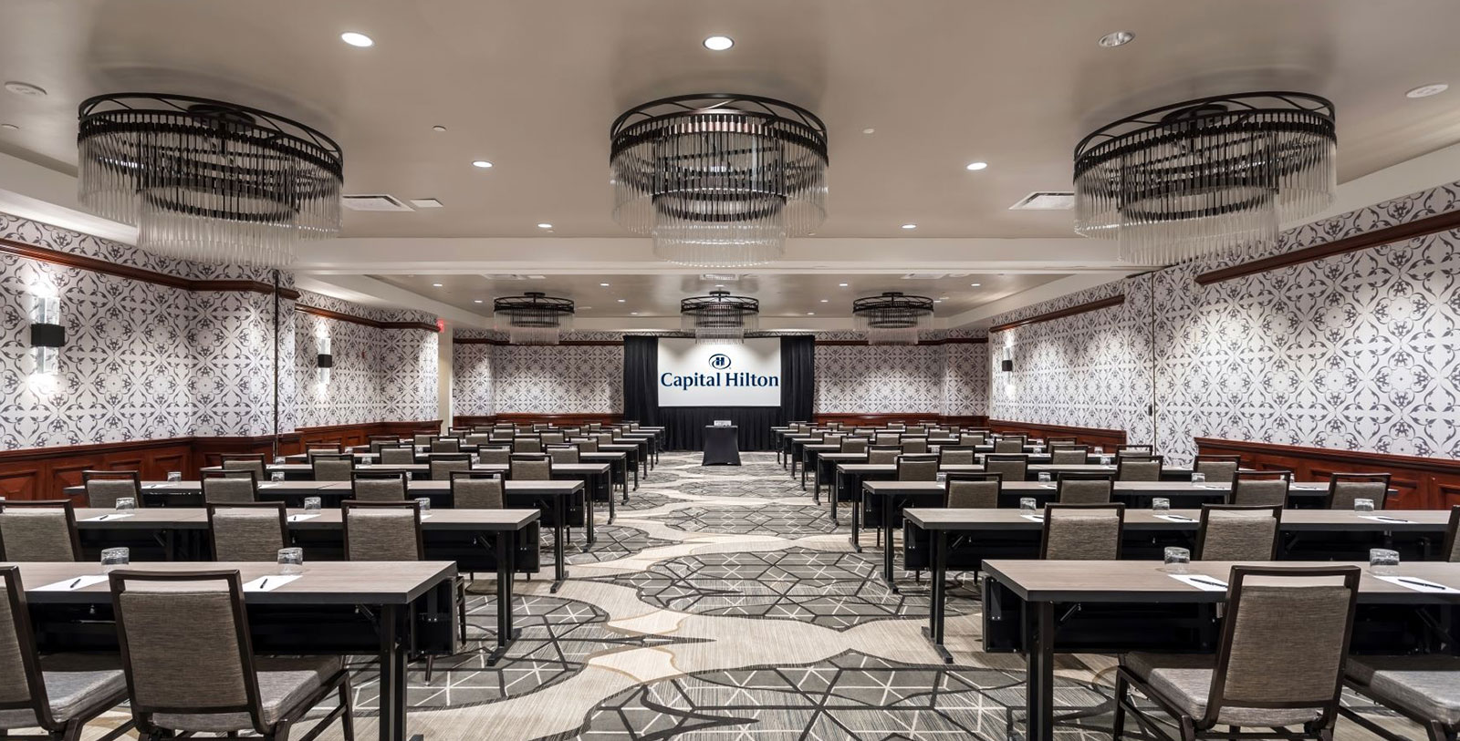 Image of Meeting room set up for conference at Capital Hilton, 1943, Member of Historic Hotels of America, in Washington, District of Columbia, Venues and Service