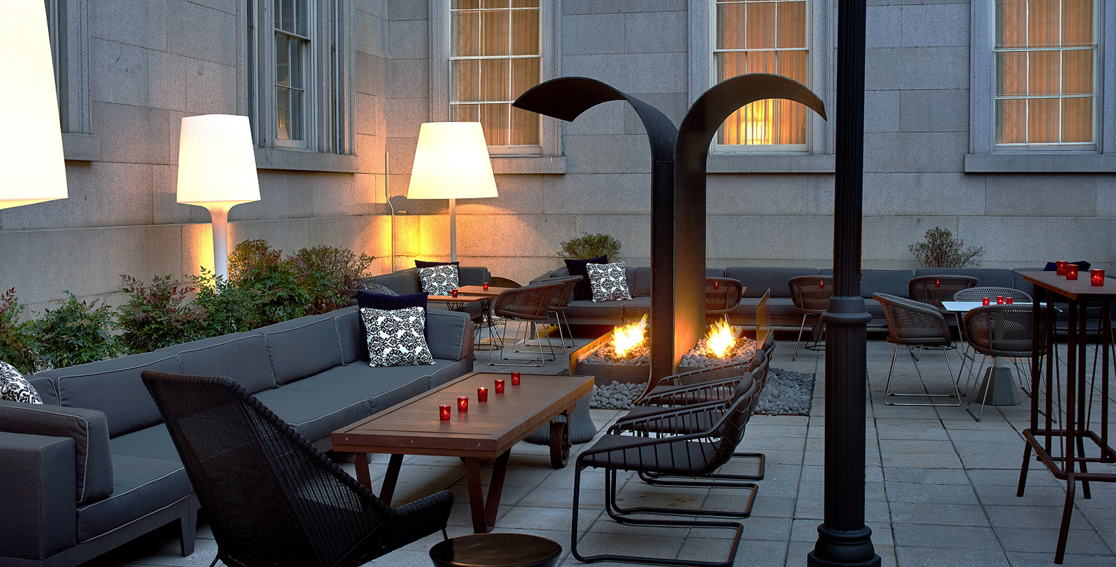 Image of the courtyard Southeast Fire-Pit at Kimpton Hotel Monaco Washington, D.C., 1842, a Member of Historic Hotels of America in Washington, District of Columbia.