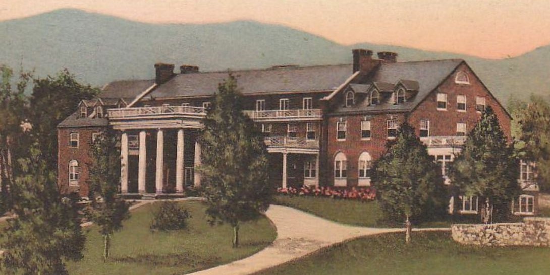 Historical Image of Exterior and Grounds, The Mimslyn Inn, 1931, Member of Historic Hotels of America, in Luray, Virginia