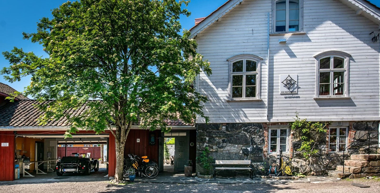 Image of courtyard area outside Det Lille Hotel, 1750, Member of Historic Hotels Worldwide, Risør, Norway, Overview
