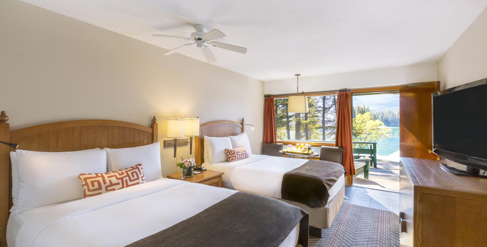 Image of guestroom Fairmont Jasper Park Lodge, 1922, Member of Historic Hotels Worldwide, in Jasper, Alberta, Canada, Accommodations