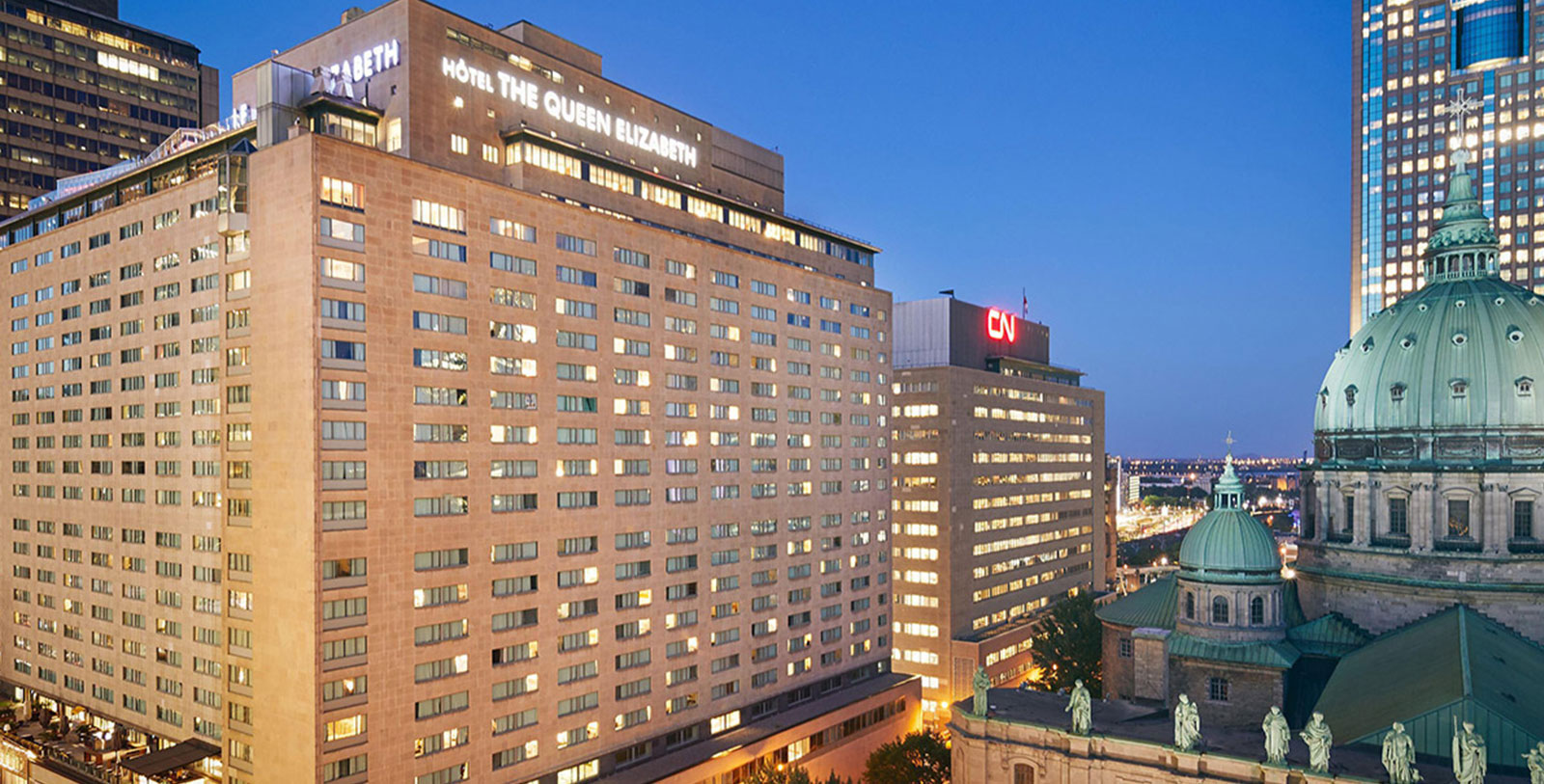 Image of Exterior, Fairmont The Queen Elizabeth, 1958, Member of Historic Hotels Worldwide, in Montreal, Quebec, Overview Video