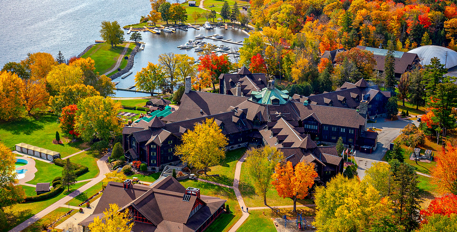Visit Fairmont Le Chateau Montebello, the world's largest log cabin.