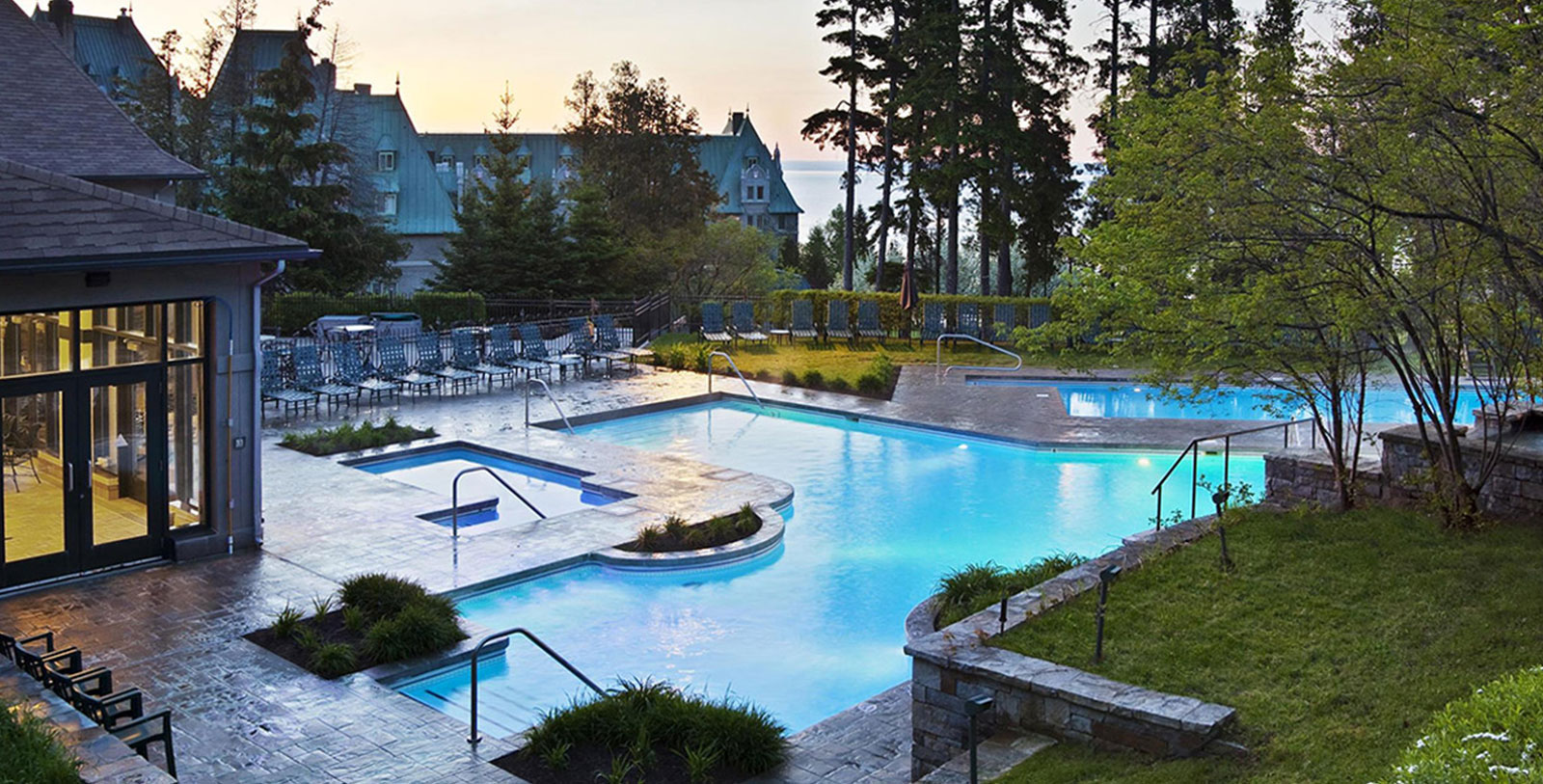 Image of Outdoor Pool, Fairmont Le Manoir Richelieu, 1899, Member of Historic Hotels Worldwide, in Charlevoix, Quebec, Spa