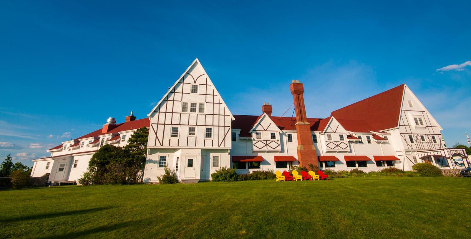 Image of Hotel Exterior Keltic Lodge Resort and Spa, 1940, Member of Historic Hotels Worldwide, in Ingonish Beach, Nova Scotia, Special Offers, Discounted Rates, Families, Romantic Escape, Honeymoons, Anniversaries, Reunions