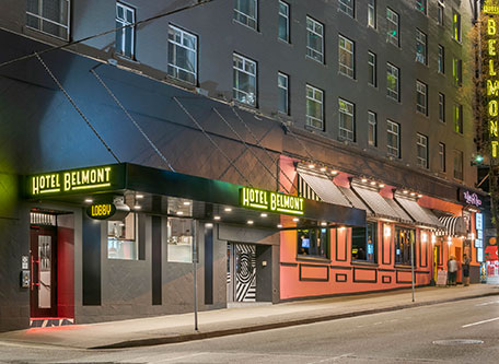 Image of Hotel Exterior of Hotel Belmont Vancouver MGallery, 1911, a Member of Historic Hotels Worldwide in Vancouver, British Columbia, Canada, Special Offers, Discounted Rates, Families, Romantic Escape, Honeymoons, Anniversaries, Reunions