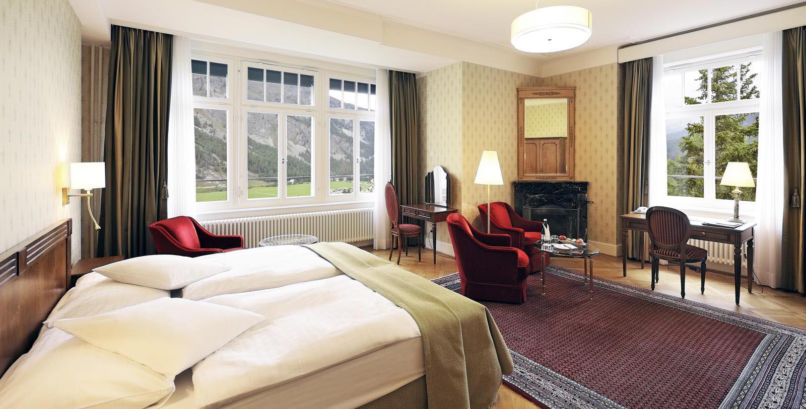 Image of Guestroom Interior Hotel Waldhaus Sils, 1908, Member of Historic Hotels Worldwide, in Sils Maria, Switzerland, Accommodations