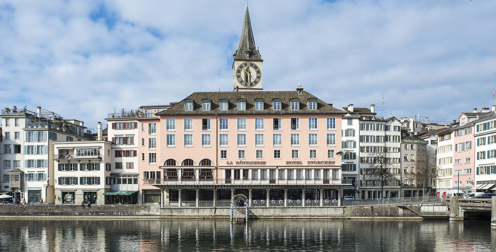 Image of Hotel Exterior Storchen Zürich, 1357, Member of Historic Hotels Worldwide, in Zurich, Switzerland, Special Offers, Discounted Rates, Families, Romantic Escape, Honeymoons, Anniversaries, Reunions