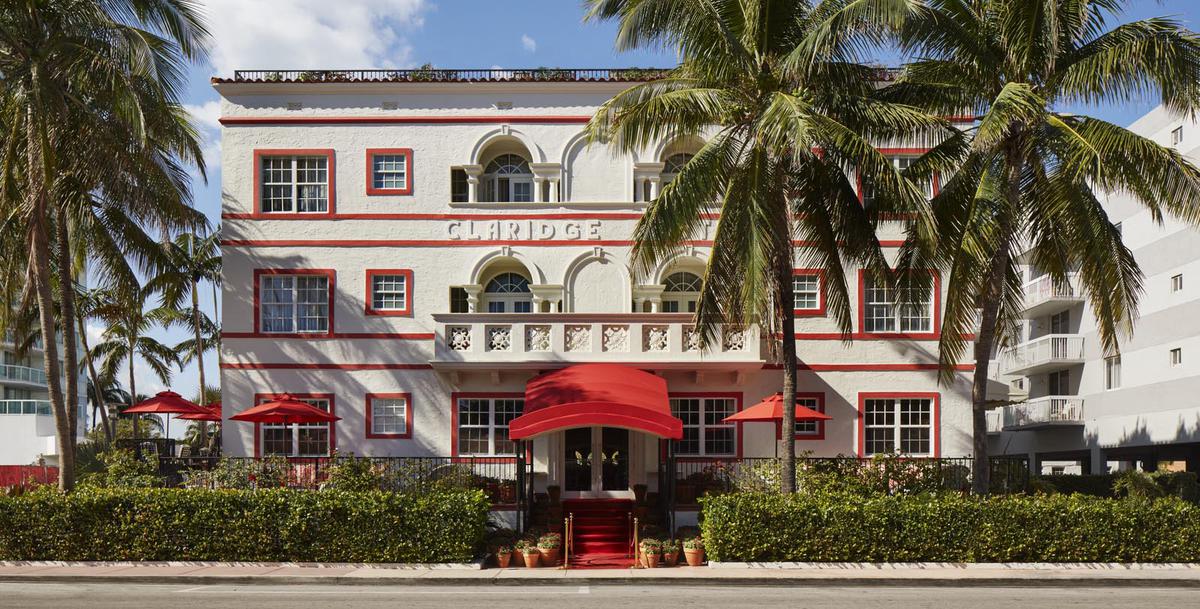 Daytime exterior of Casa Faena in Miami Beach, Florida.