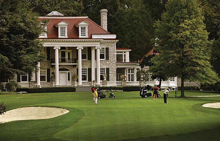 Formal gardens at Hotel Hershey in Pennsylvania.