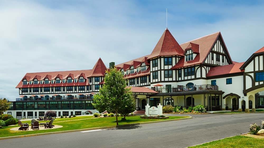 Daytime exterior of the Algonquin Resort in Saint Andrews, Canada.