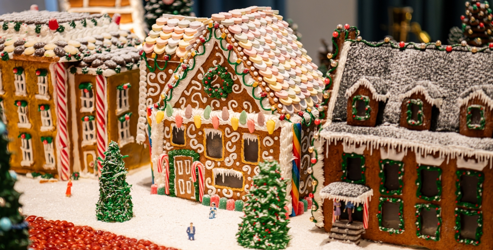 Image of Gingerbread Display at Omni Bedford Springs Resort (1806) Bedford, Pennsylvania