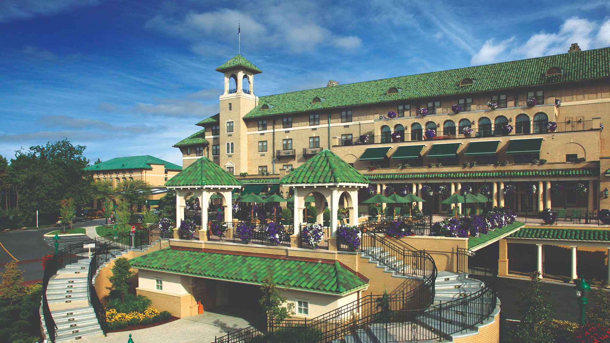 Formal gardens at Hotel Hershey in Pennsylvania.
