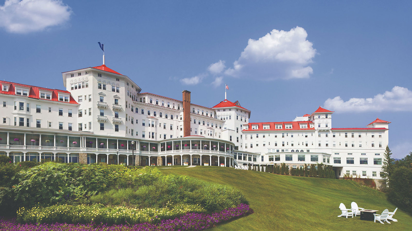 Discover the resort's Renaissance Revival-style façade.