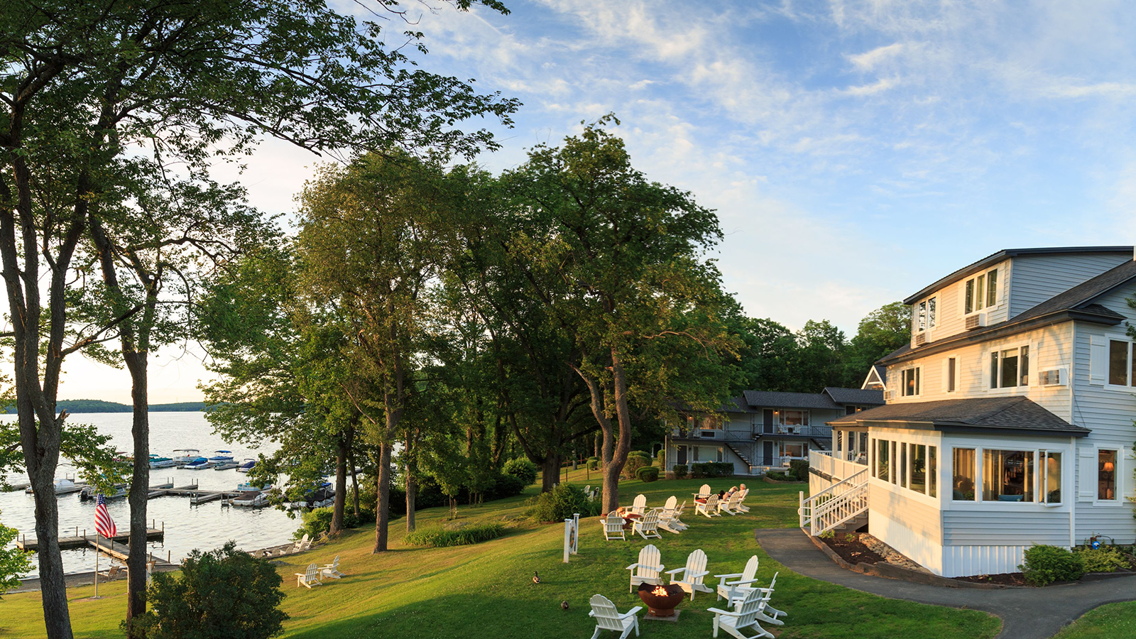 Exterior daytime aerial view of the Grand Naniloa Hotel Hilo, a DoubleTree by Hilton in Hawaii.